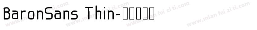 BaronSans Thin字体转换